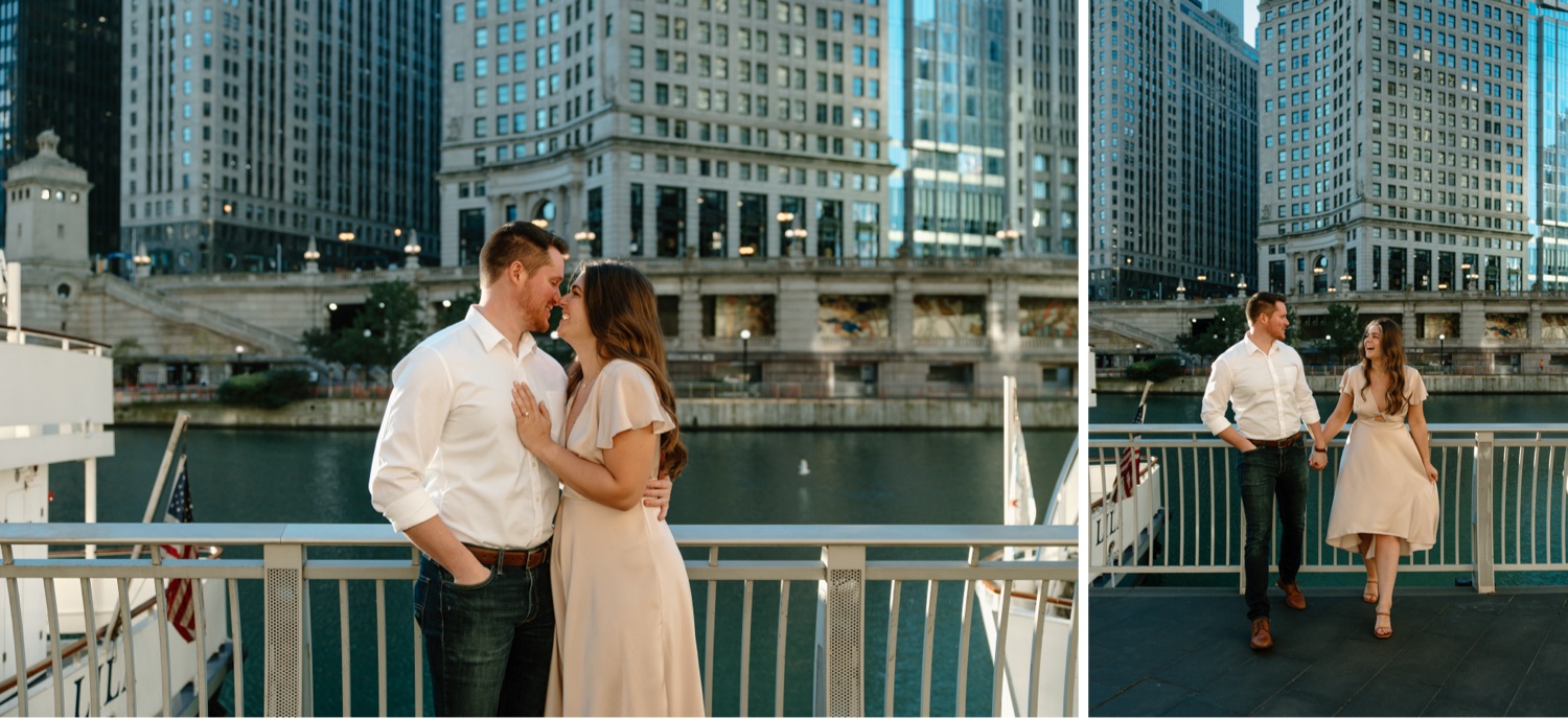 Chicago Riverwalk Engagement Photos | Chicago Wedding Photographer