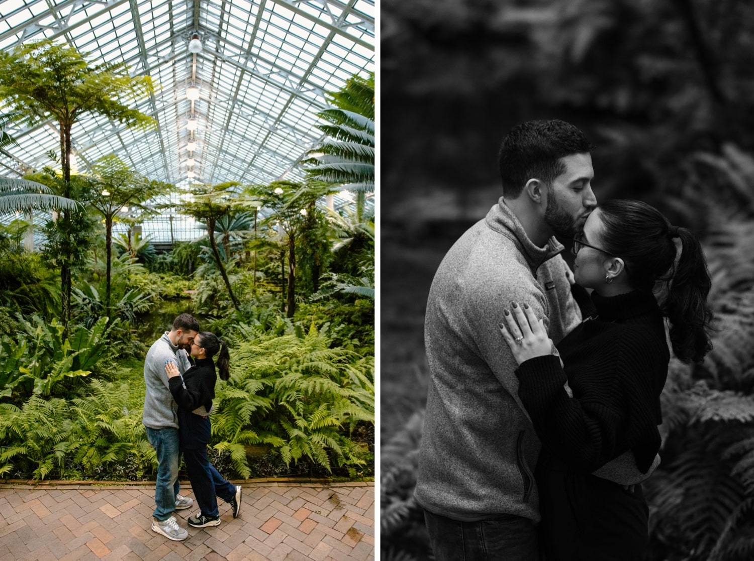Chicago Surprise Proposal at Garfield Park Conservatory | Chicago Wedding Photographer