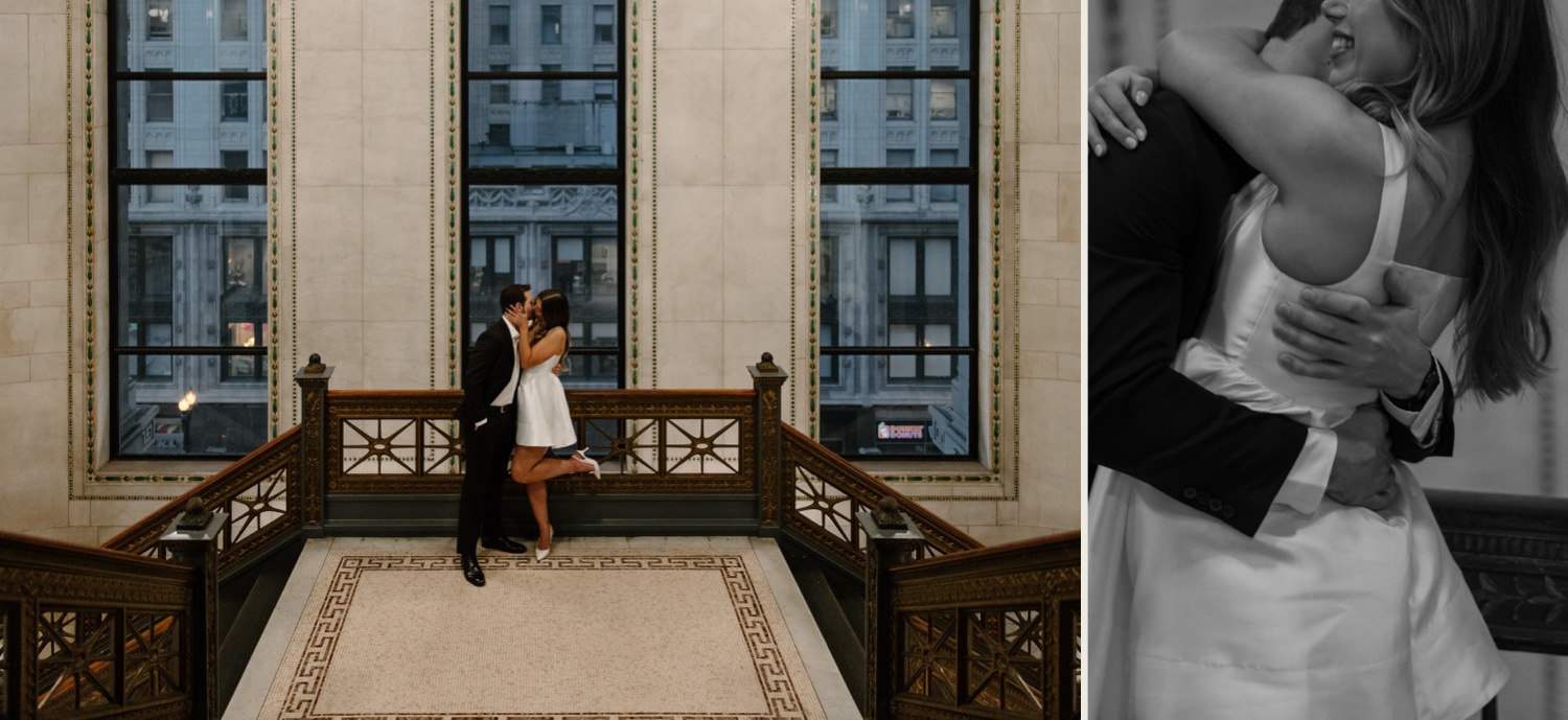 Romantic Chicago Cultural Center Fall Engagement Photos
