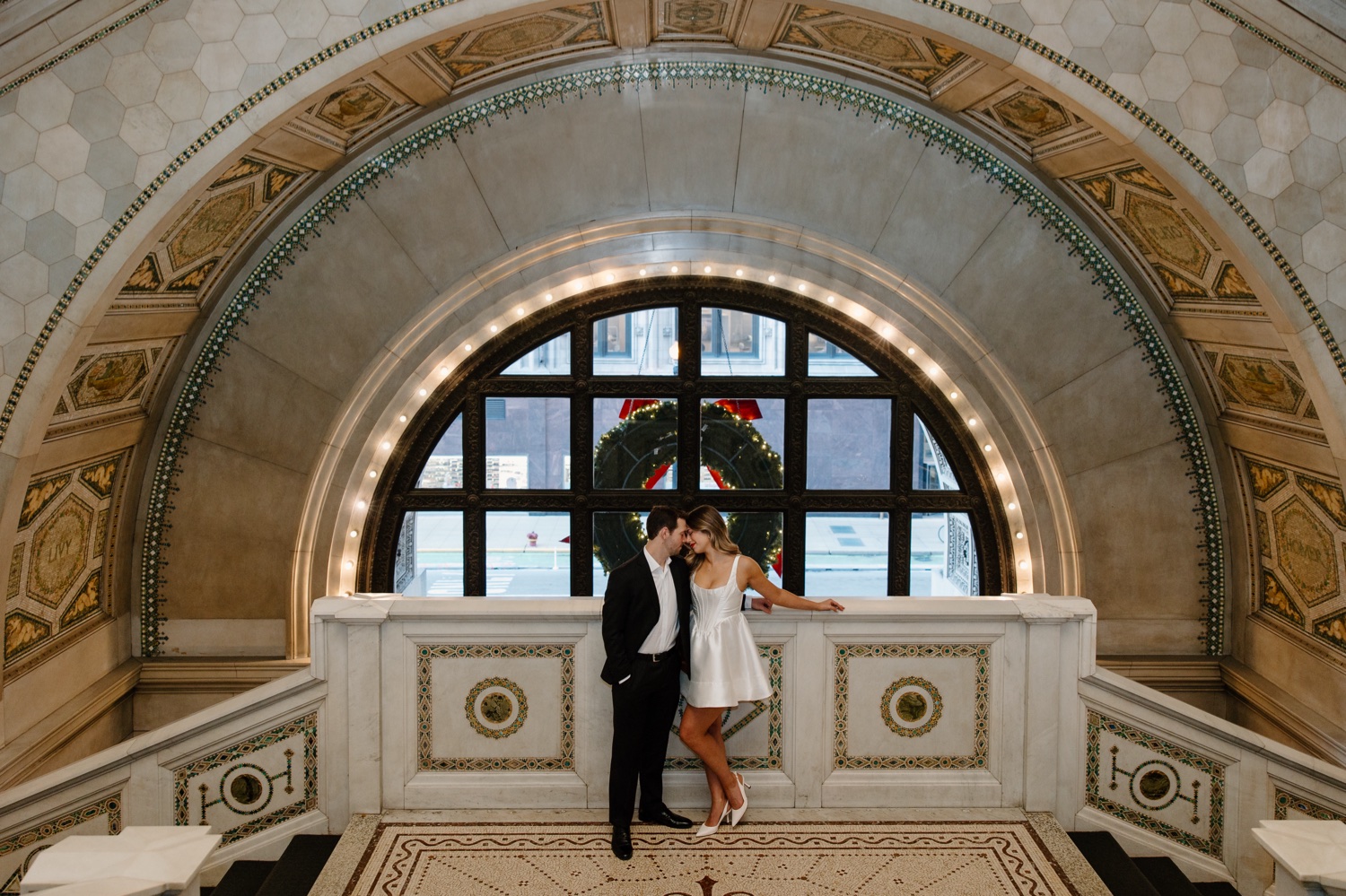 Romantic Chicago Cultural Center Fall Engagement Photos